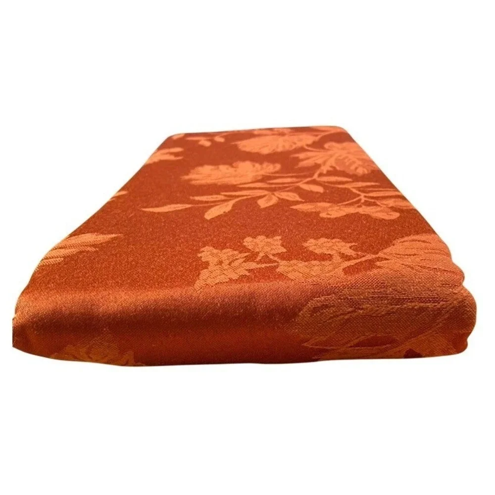 Town & Country Autumn Medley Spice Tablecloth Fall‎ Leaf Pattern Damask 60 X 104